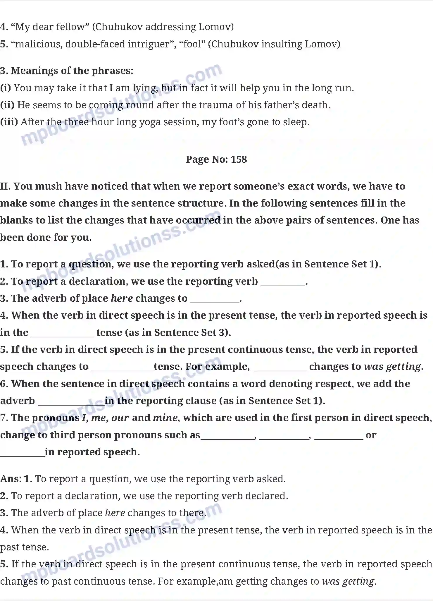 MP Board Book for Class 10 English The Proposal Image 3