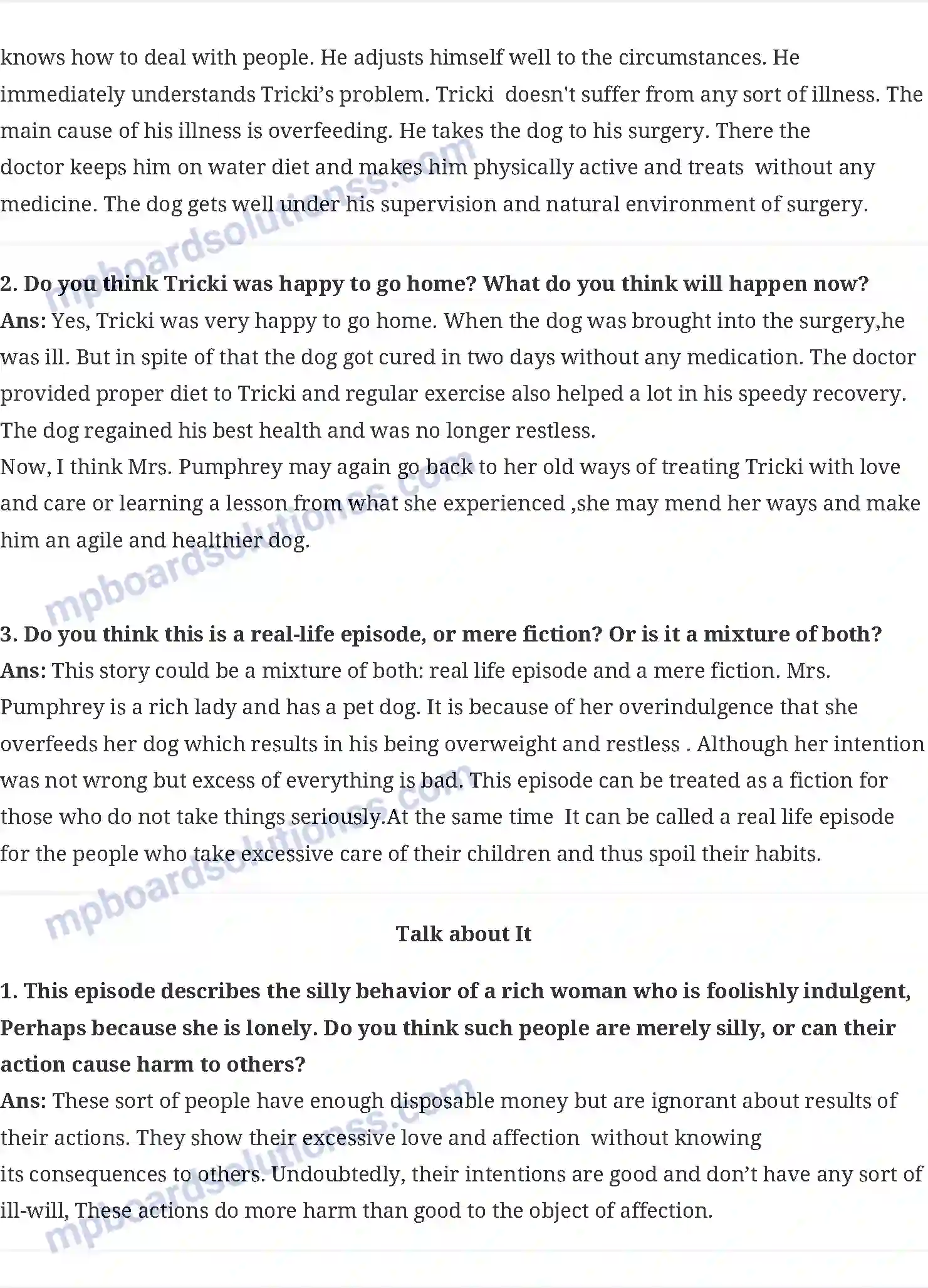 MP Board Book for Class 10 English A Triumph of Surgery Image 3