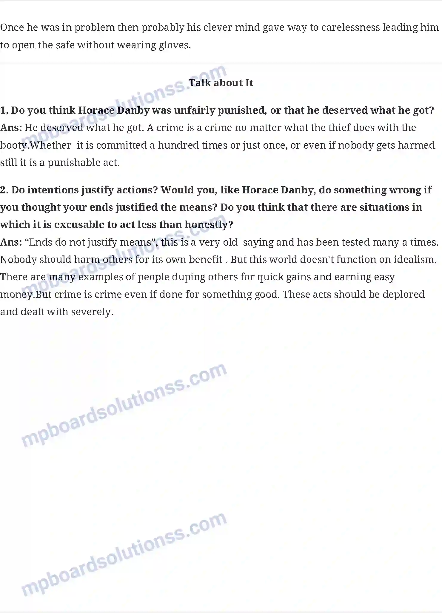 MP Board Book for Class 10 English A Question of Trust Image 3