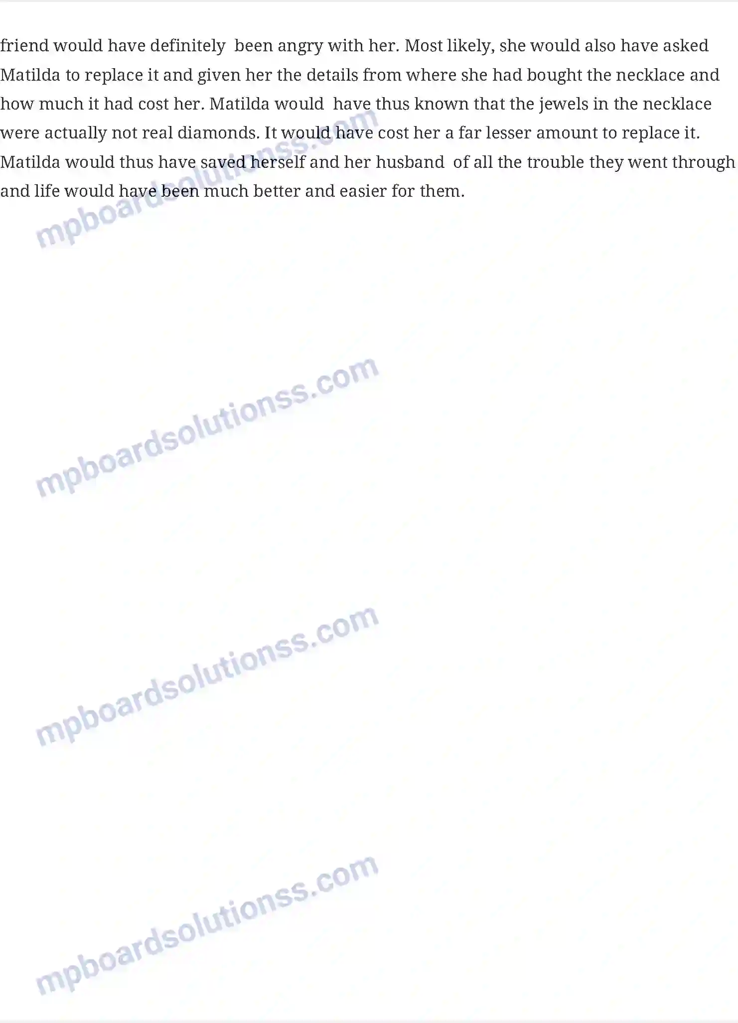 MP Board Book for Class 10 English The Necklace Image 3