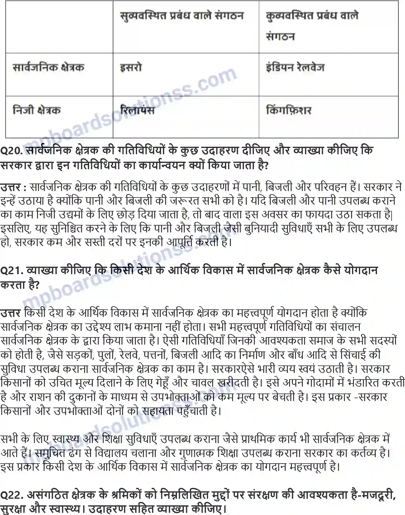 MP Board Book for Class 10 Social Science भारतीय अर्थव्यवस्था के क्षेत्रक Image 8