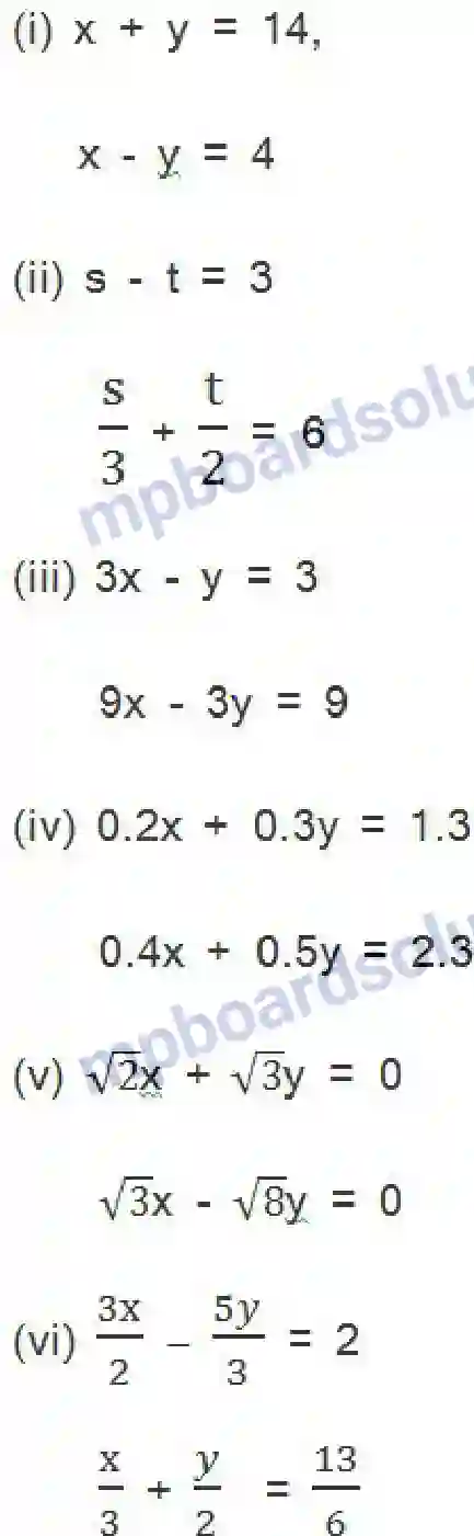 MP Board Book for Class 10 Maths दो चर वाले रैखिक समीकरण युग्म Image 27