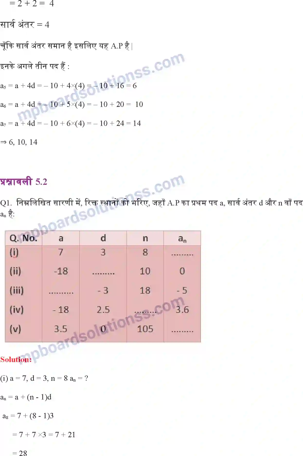MP Board Book for Class 10 Maths समांतर श्रेढि़याँ Image 9