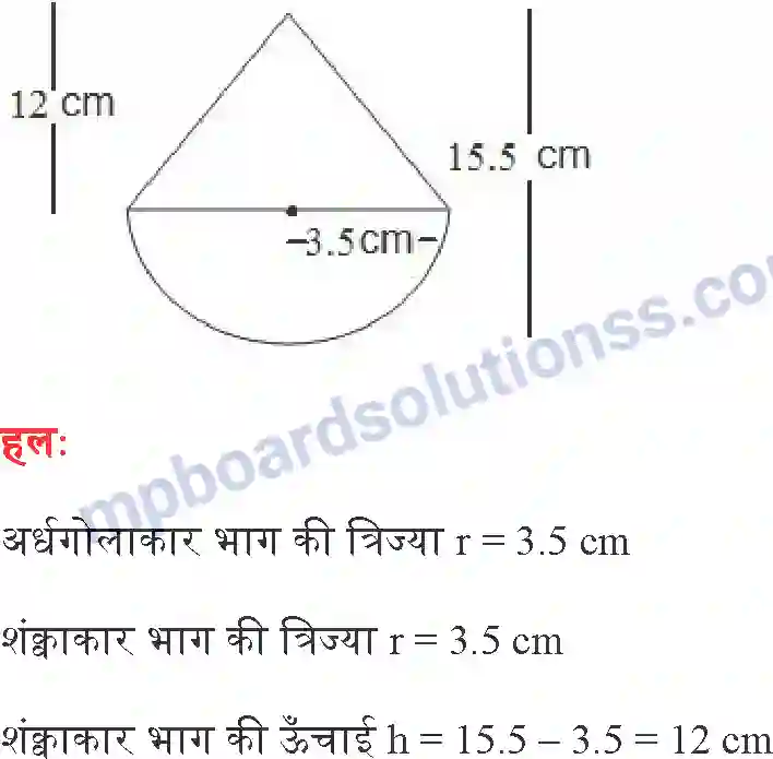 MP Board Book for Class 10 Maths पृष्ठीय क्षेत्रफल और आयतन Image 3