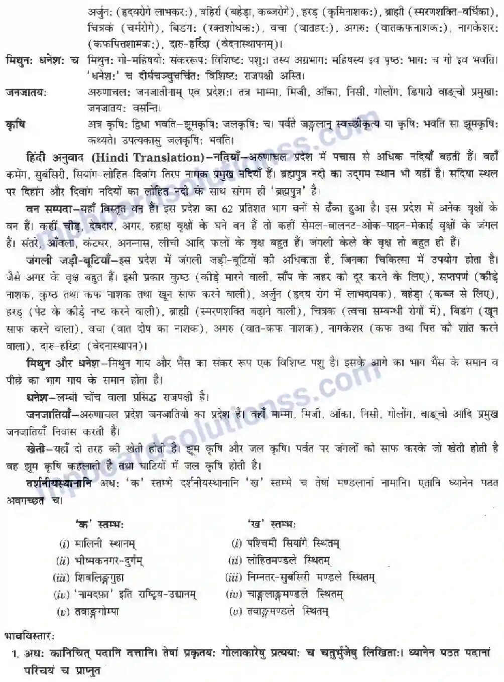MP Board Book for Class 10 Hindi सुस्वागत भो ! अरुणाचलेऽस्मिन् Image 10
