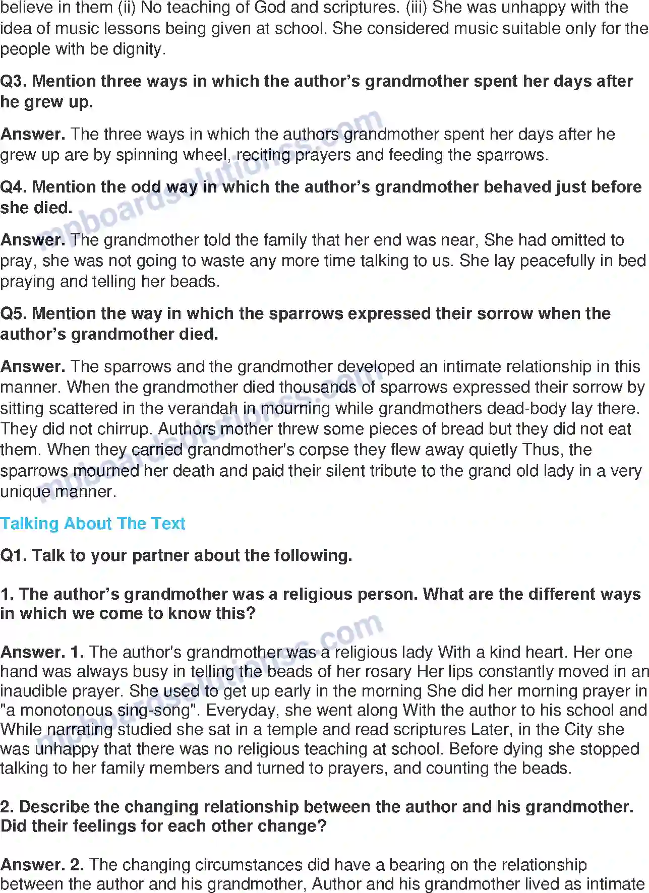 MP Board Book for Class 11 English The Portrait of lady Image 2