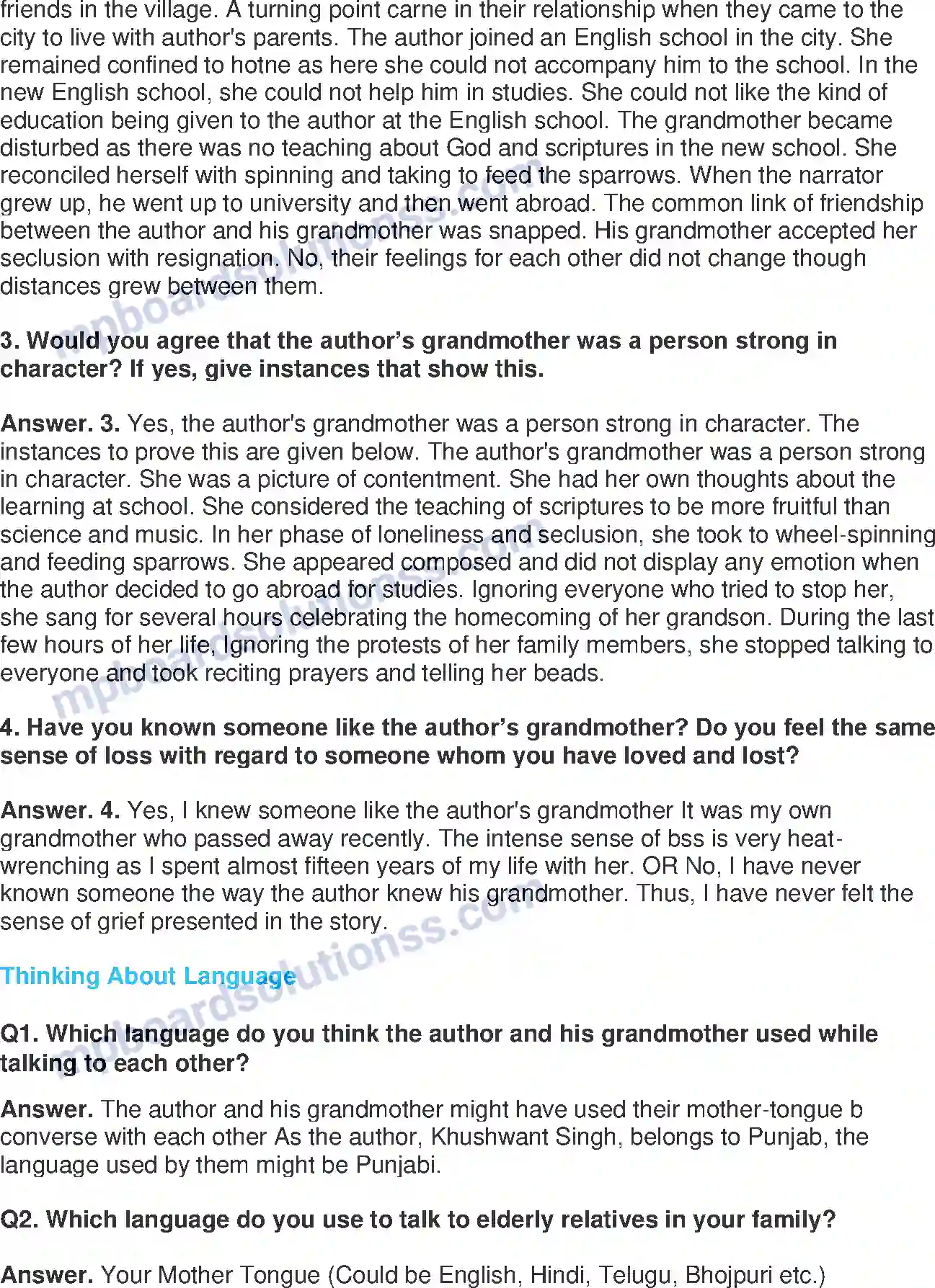 MP Board Book for Class 11 English The Portrait of lady Image 3