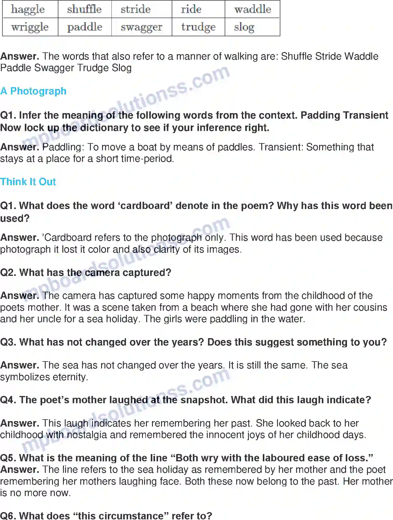 MP Board Book for Class 11 English The Portrait of lady Image 5