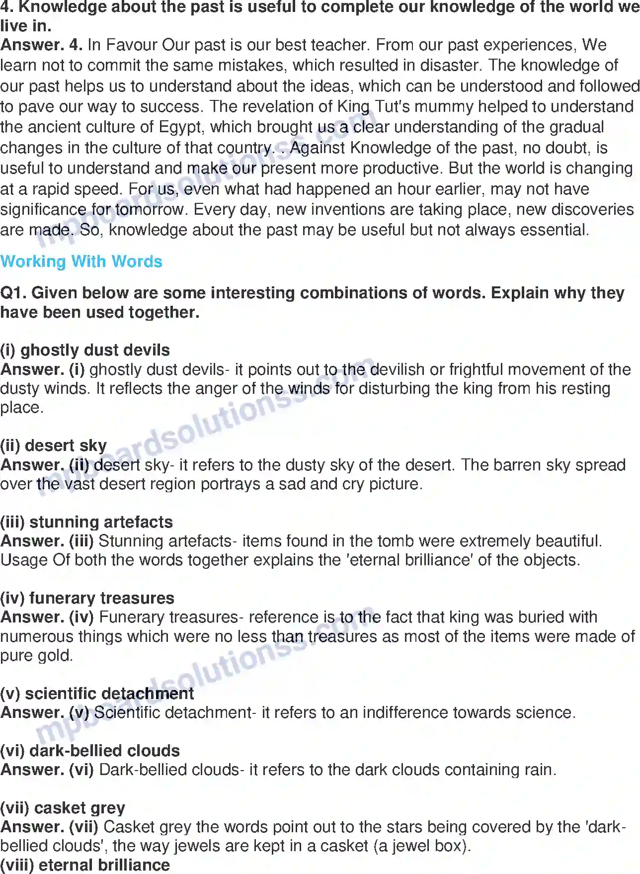 MP Board Book for Class 11 English Discovering Tut The Saga Continues Image 3