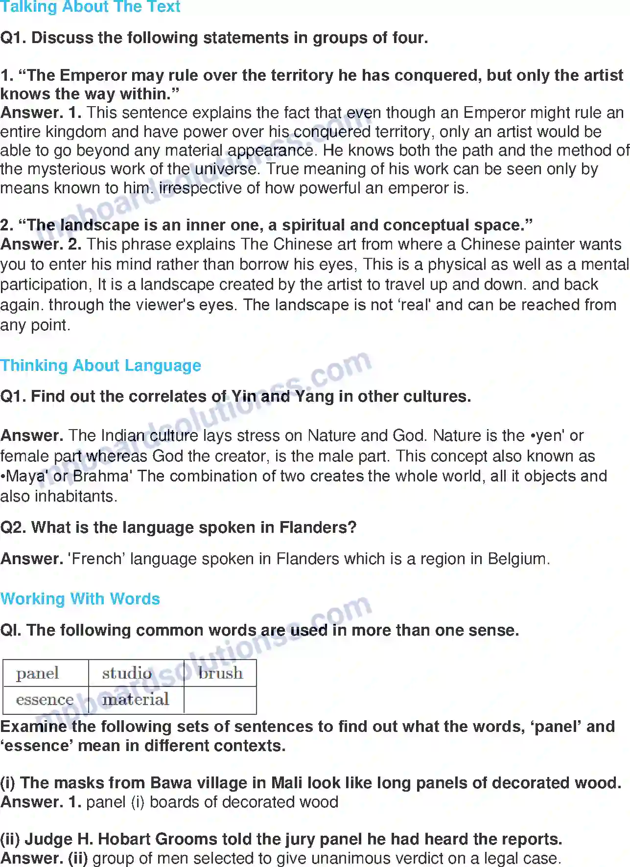 MP Board Book for Class 11 English Landscape of the Soul Image 2