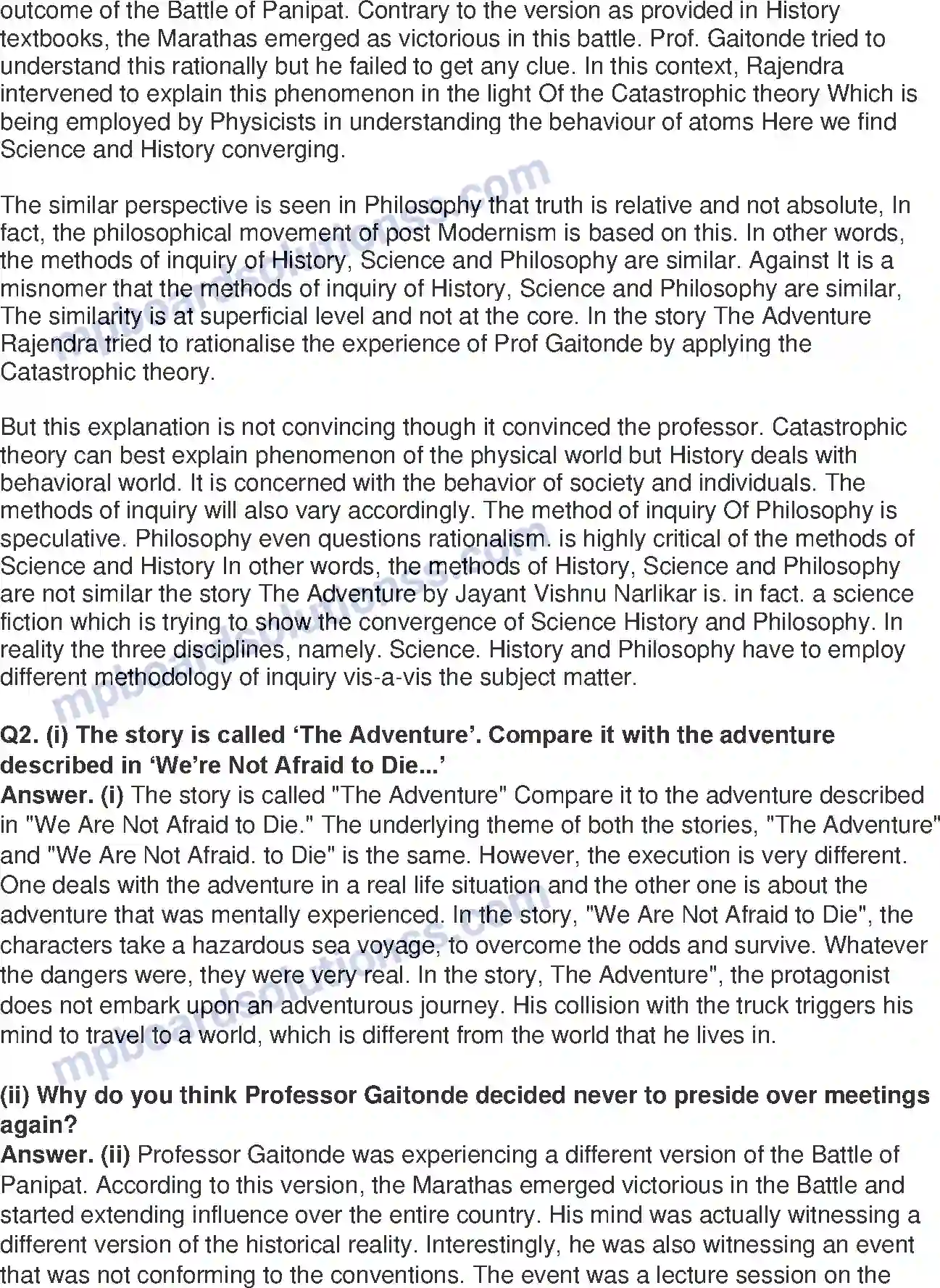 MP Board Book for Class 11 English The Adventure Image 4