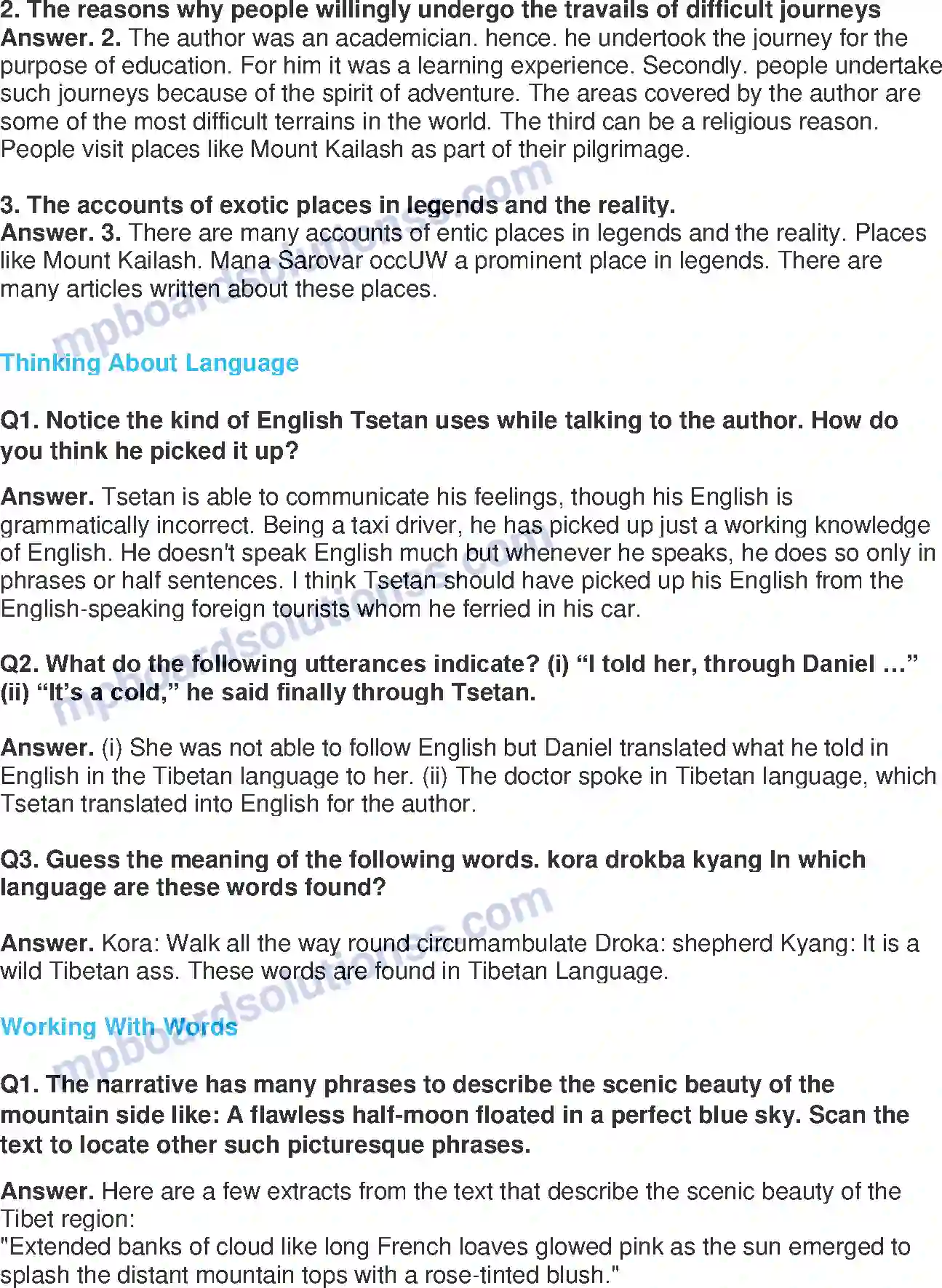 MP Board Book for Class 11 English Silk Road Image 3