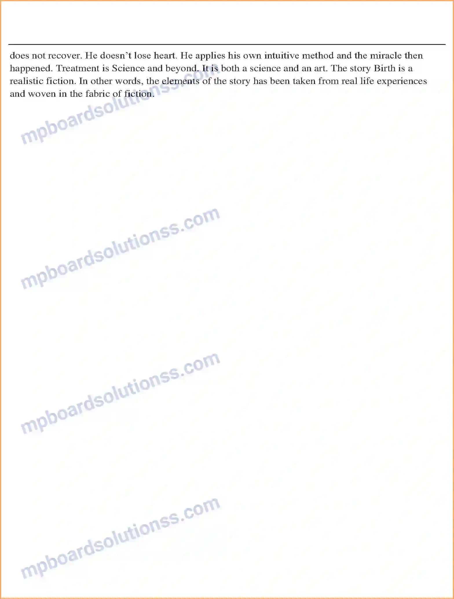 MP Board Book for Class 11 English Birth Image 2