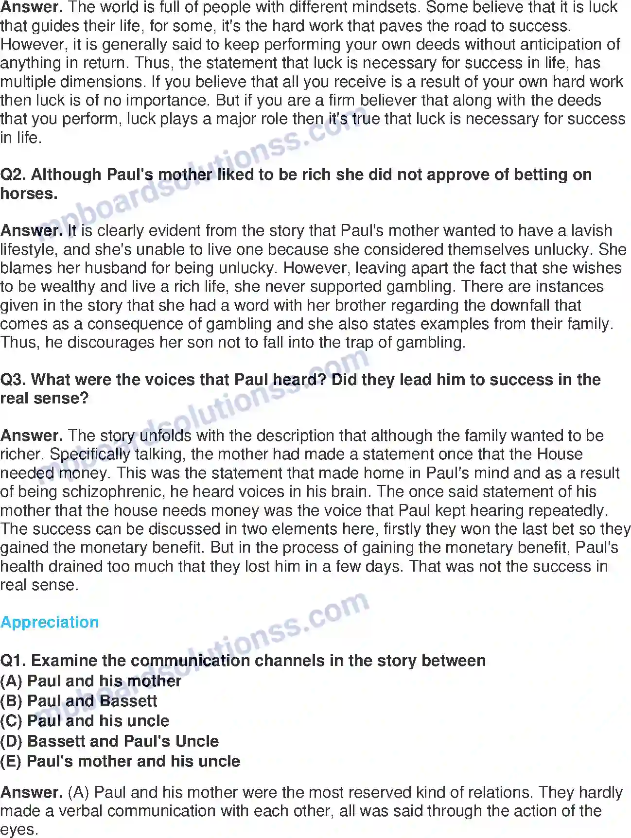 MP Board Book for Class 11 English The Rocking Horse Winner - (Short Stories) Image 2