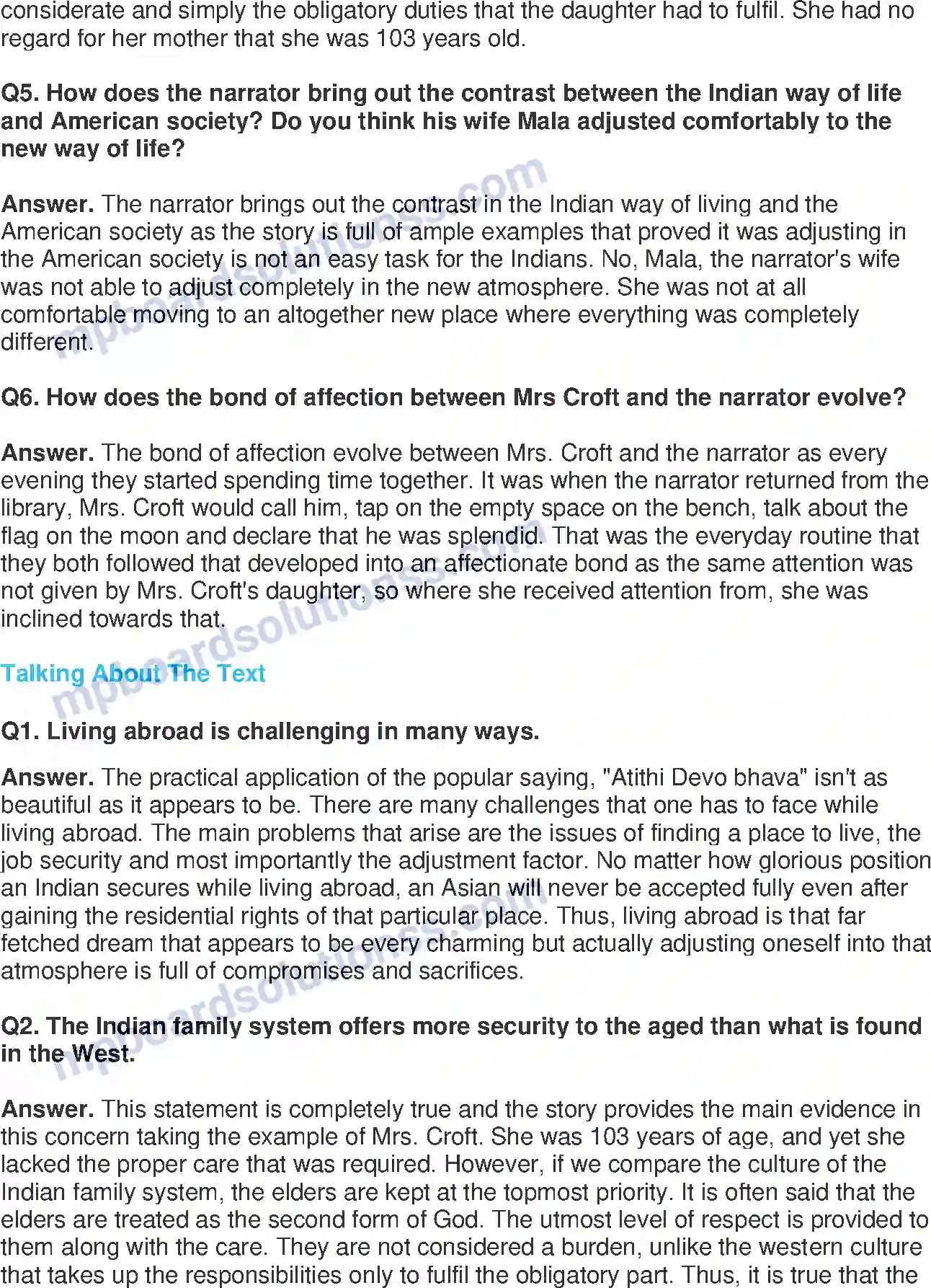 MP Board Book for Class 11 English The Third And Final Continent - (Short Stories) Image 2