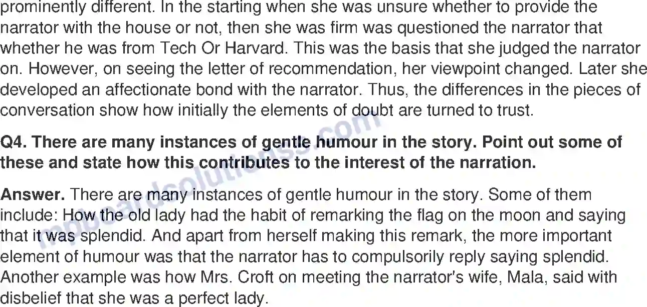 MP Board Book for Class 11 English The Third And Final Continent - (Short Stories) Image 4