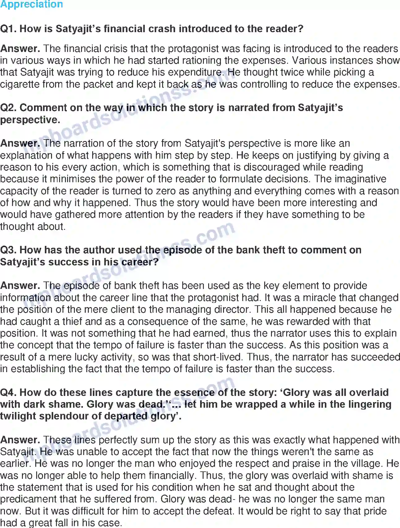 MP Board Book for Class 11 English Glory At Twilight - (Short Stories) Image 3