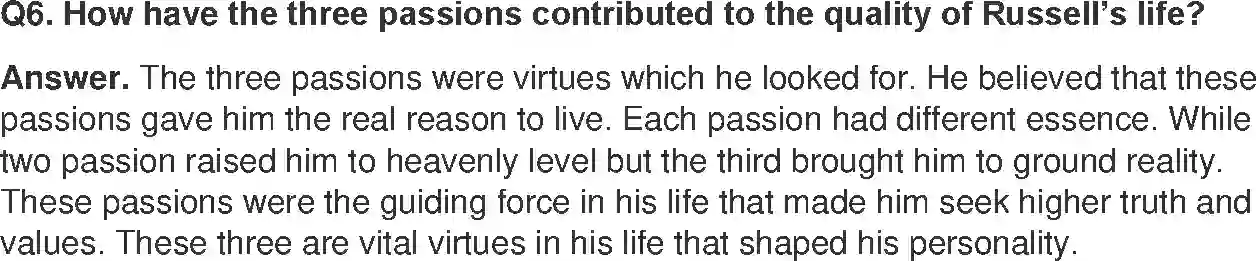 MP Board Book for Class 11 English My Three Passions - (Essays) Image 2