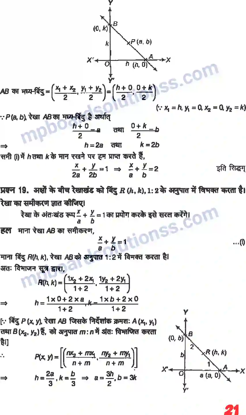 MP Board Book for Class 11 Maths सरल रेखाएँ Image 19