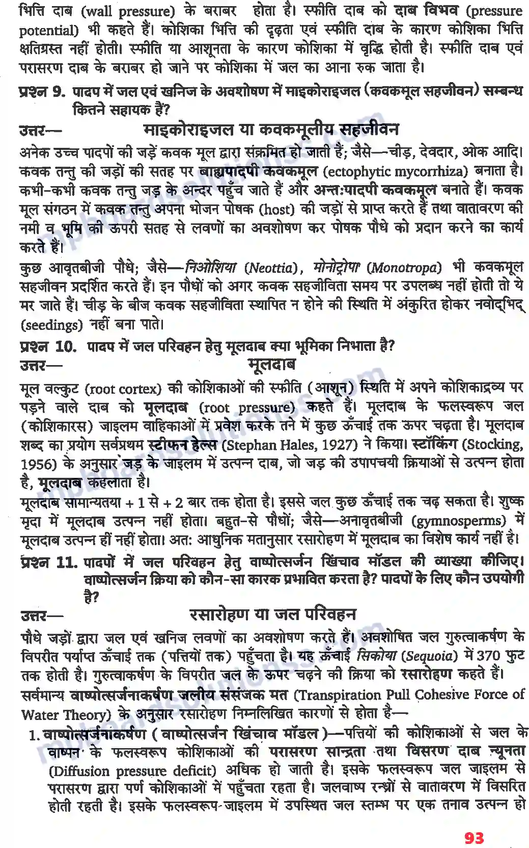 MP Board Book for Class 11 Biology पौधों में परिवहन Image 6