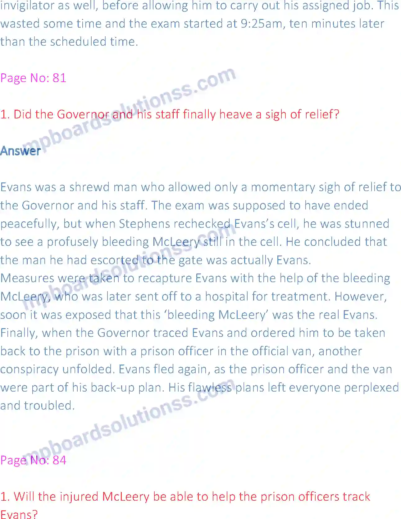 MP Board Book for Class 12 English Evans Tries an O-level Image 3