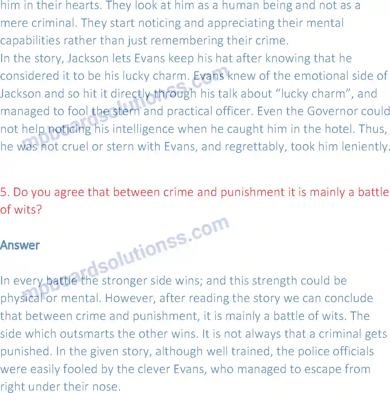 MP Board Book for Class 12 English Evans Tries an O-level Image 8