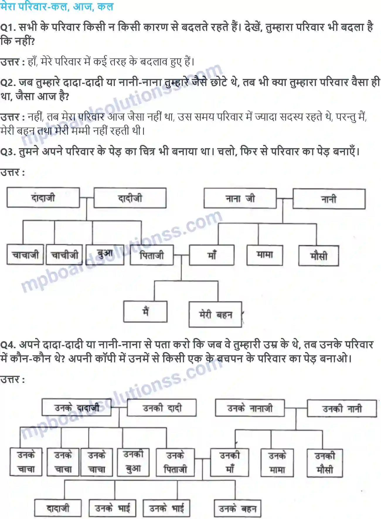 MP Board Book for Class 4 EVS बदलते परिवार Image 7