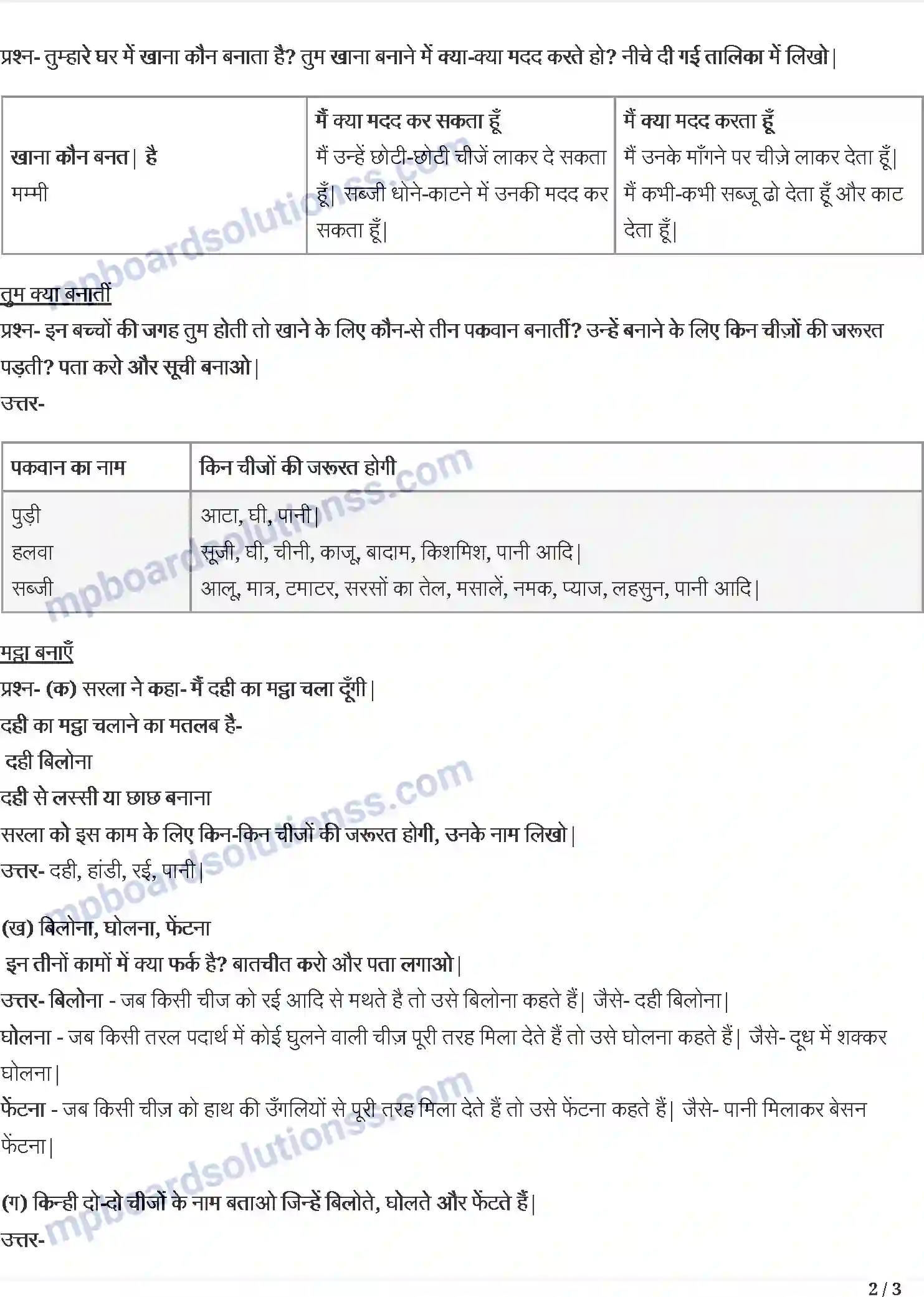 MP Board Book for Class 4 Hindi थप्प रोटी थप्प दाल Image 2