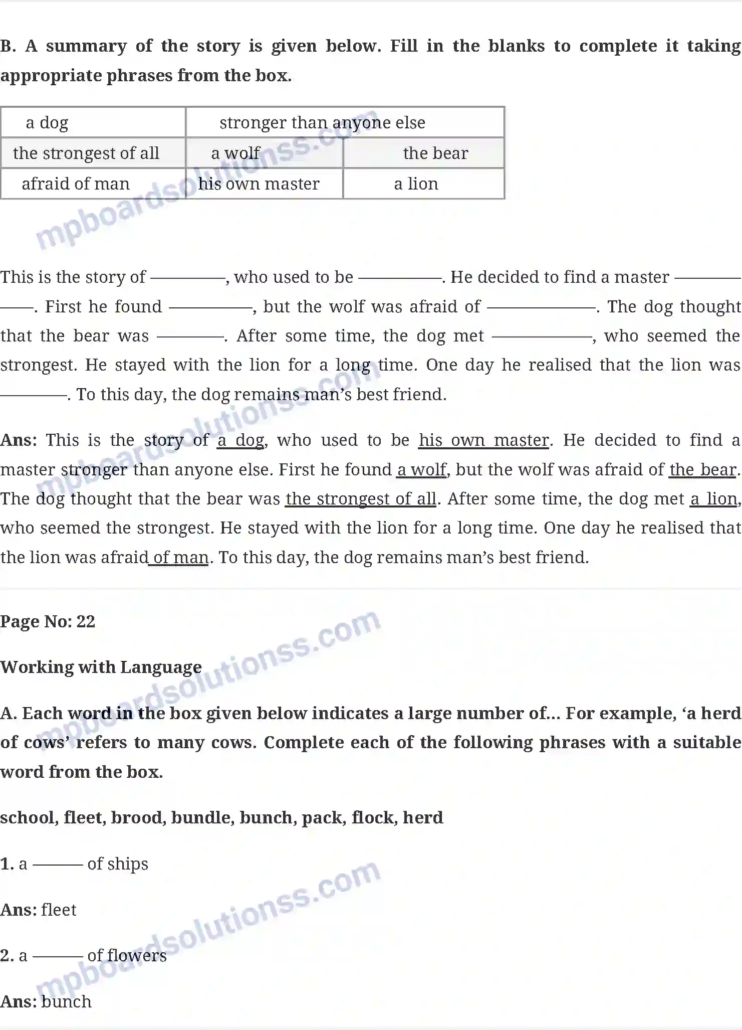 MP Board Book for Class 6 English How the Dog Found Himself a Master Image 2