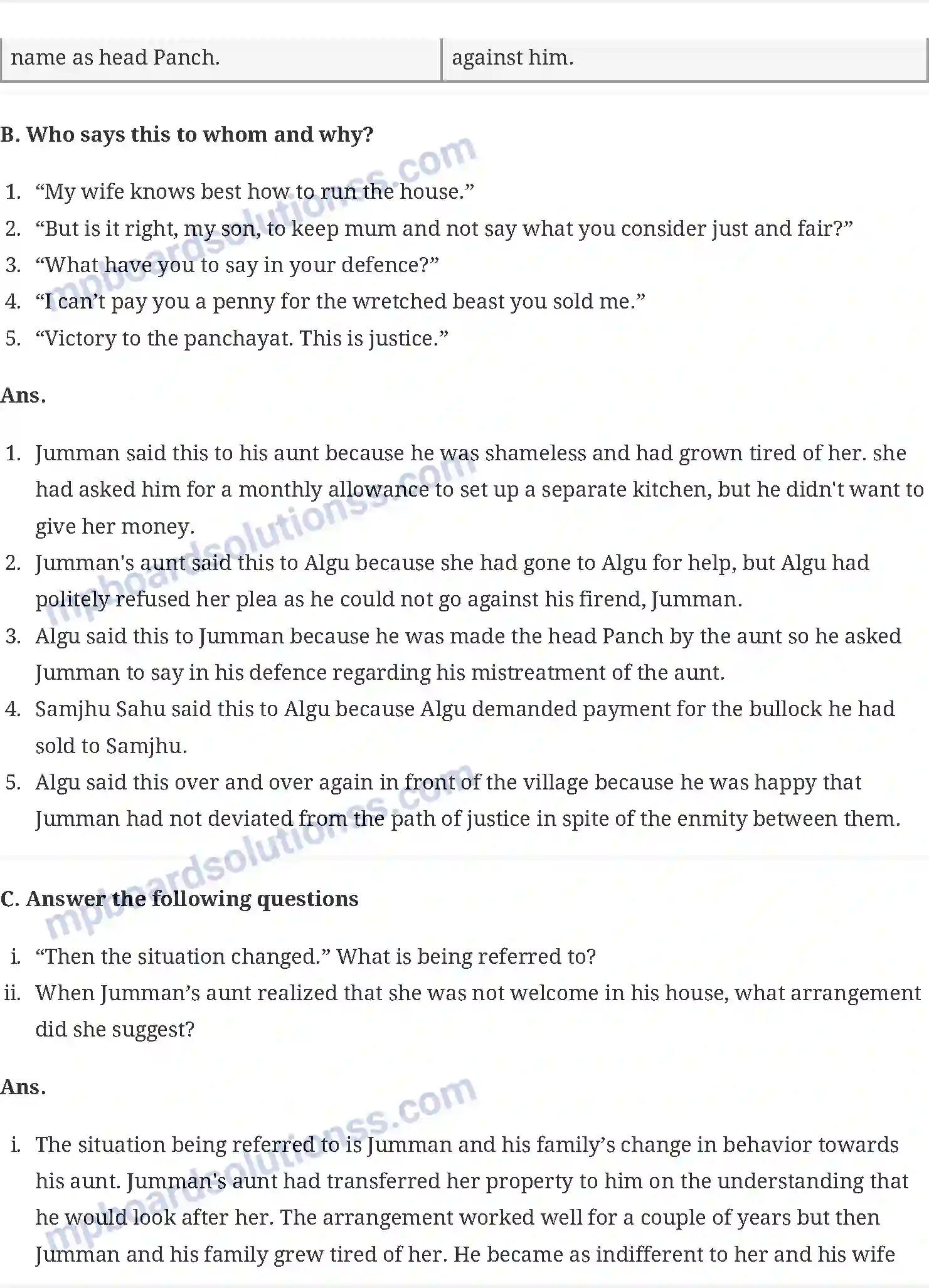 MP Board Book for Class 6 English Fairy Play Image 2