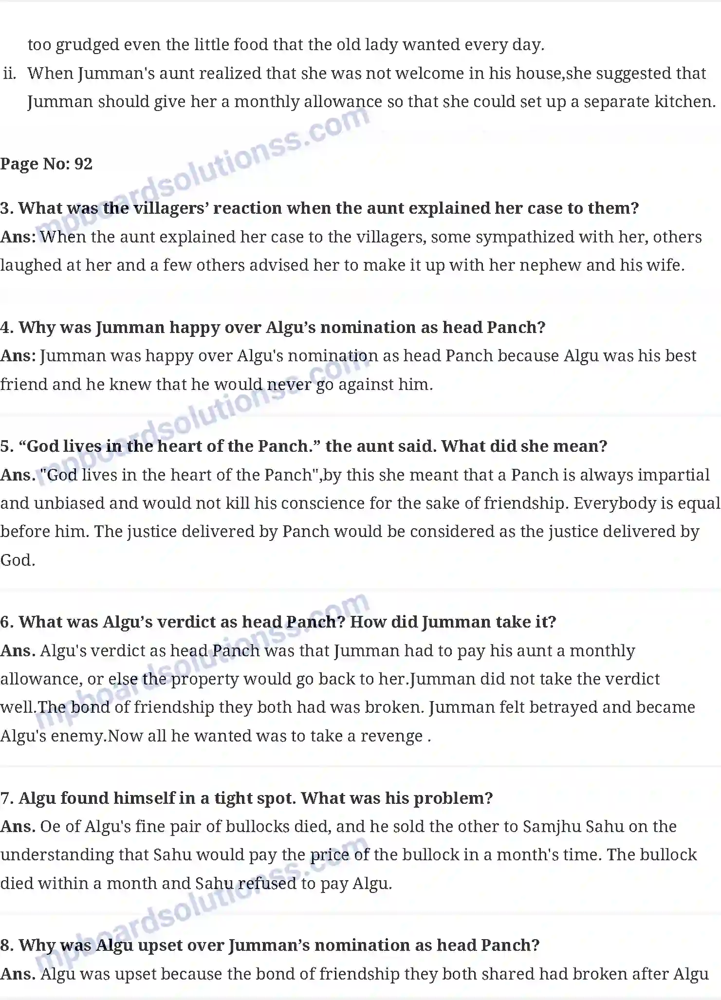 MP Board Book for Class 6 English Fairy Play Image 3