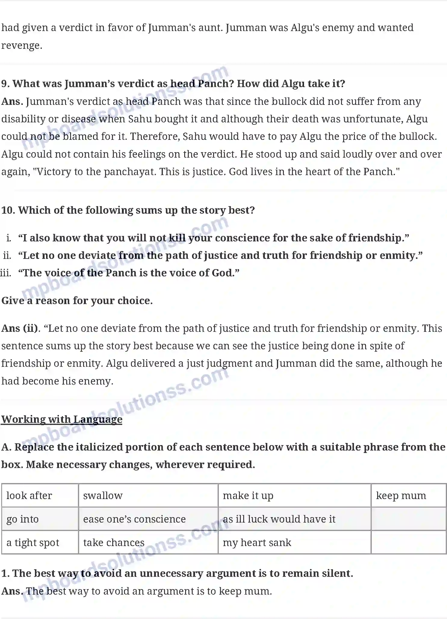 MP Board Book for Class 6 English Fairy Play Image 4