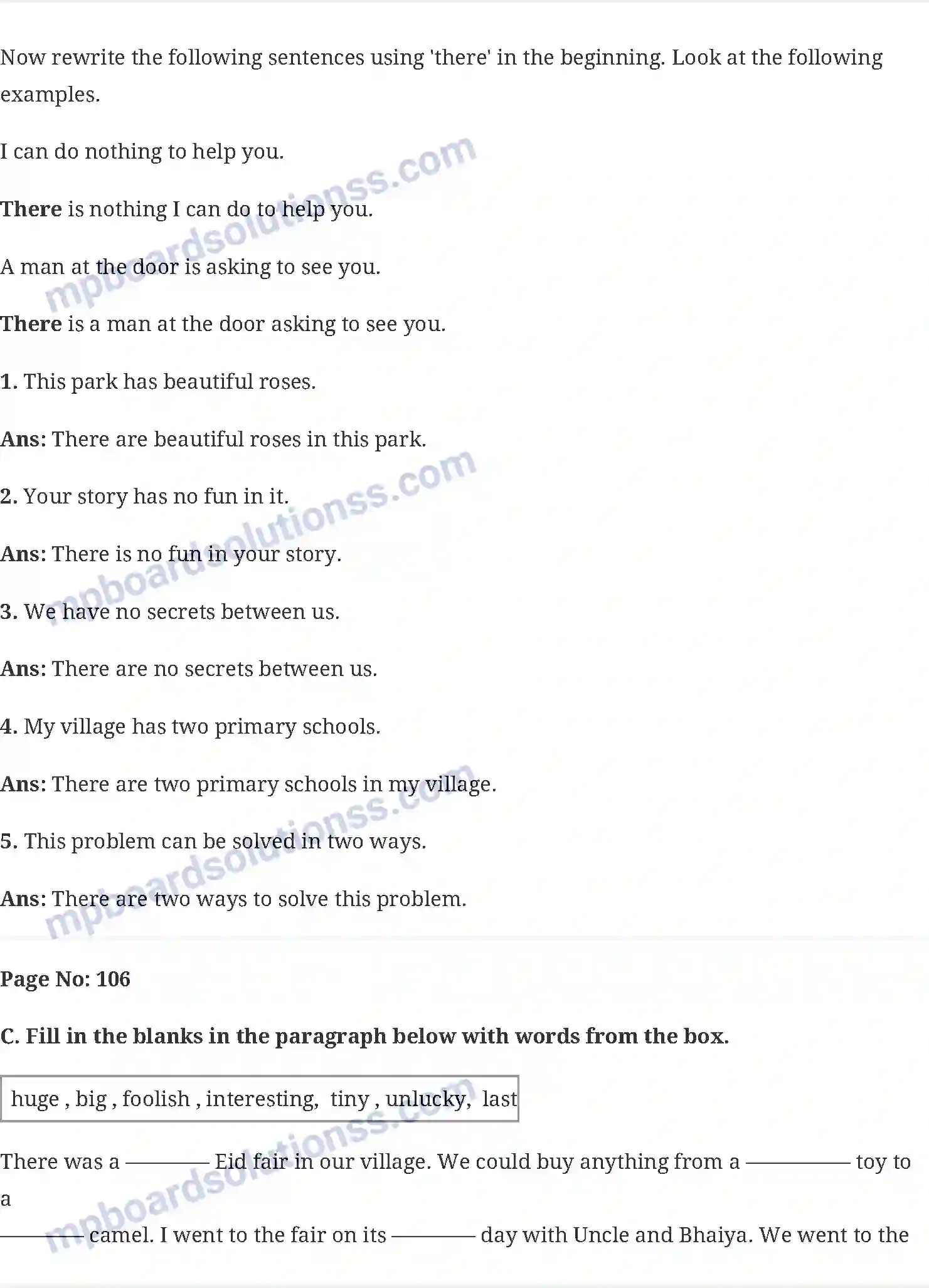 MP Board Book for Class 6 English A Game of Chance Image 5