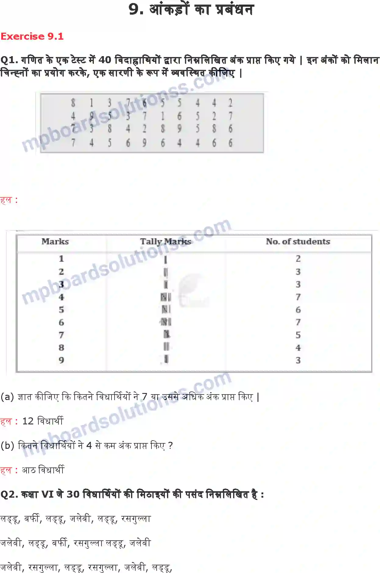 MP Board Book for Class 6 Maths आँकड़ों का प्रबंधन प्रायोगिक ज्यामिति Image 1