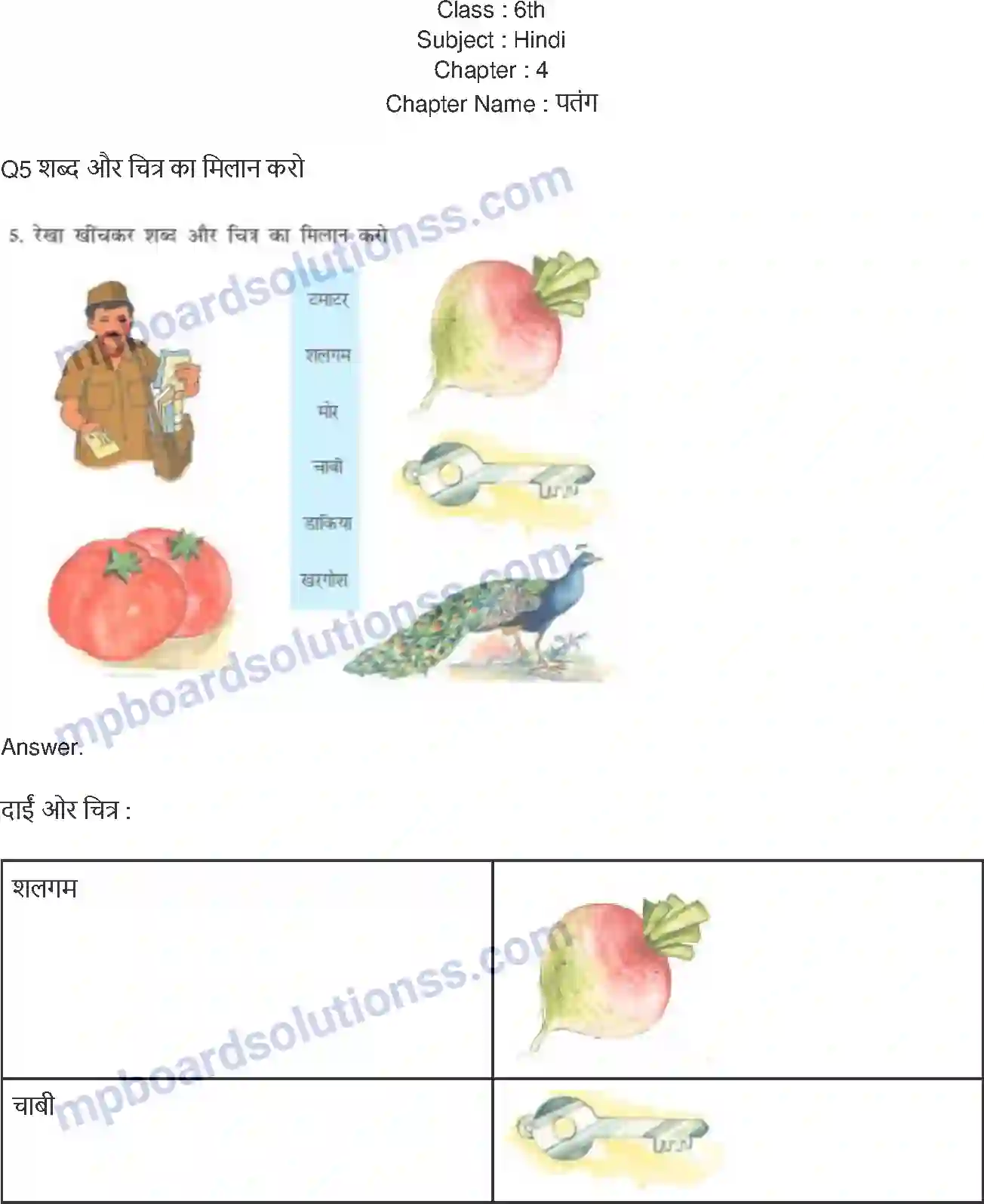 MP Board Book for Class 6 Hindi पतंग Image 1