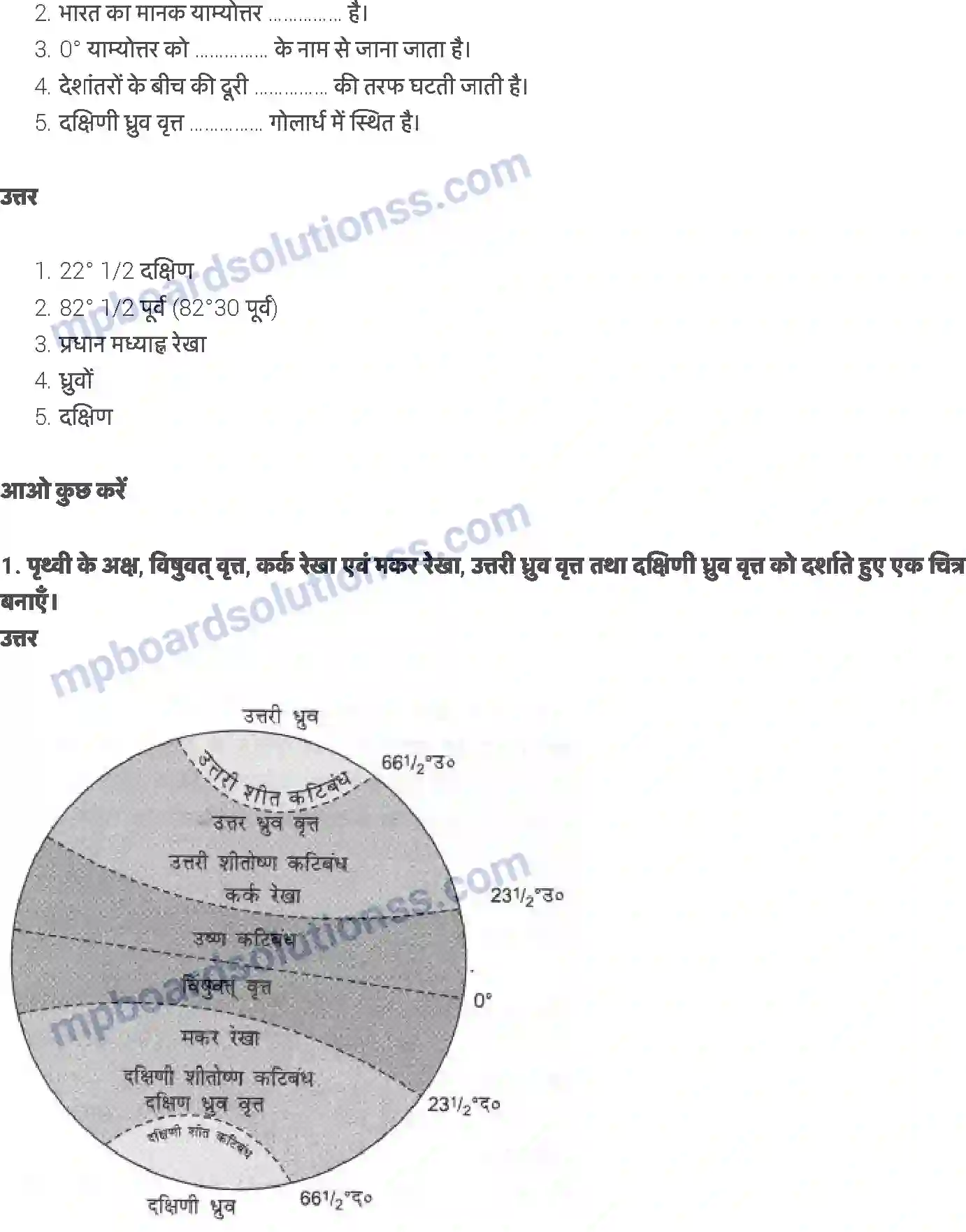 MP Board Book for Class 6 EVS ग्लोब अक्षांश एवं देशांतर Image 3