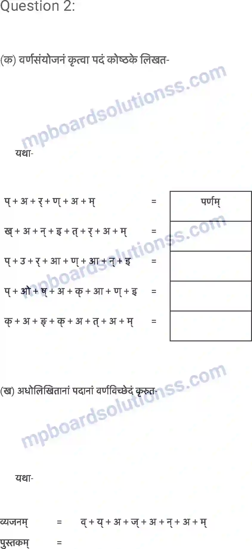 MP Board Book for Class 6 Sanskrit शब्द परिचयः 3 Image 3