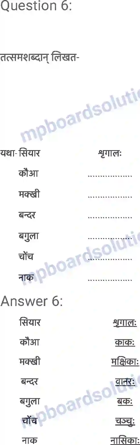 MP Board Book for Class 6 Sanskrit बकस्य प्रतिकारः Image 7