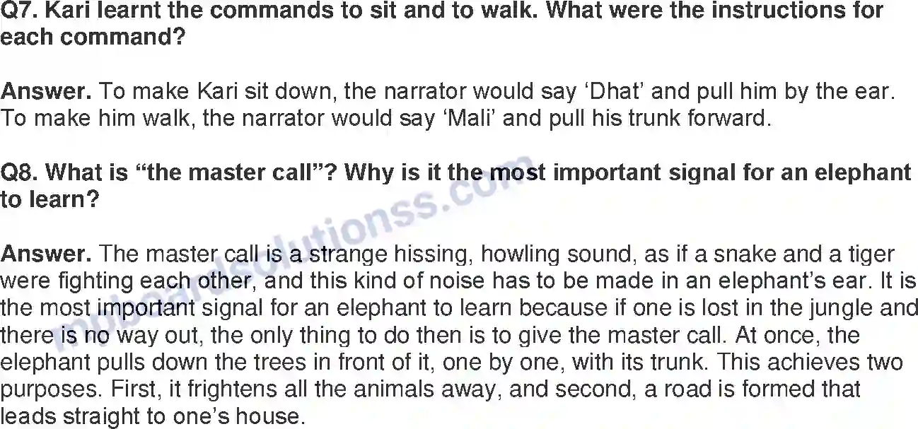 MP Board Book for Class 7 English Bringing up Kari Image 2