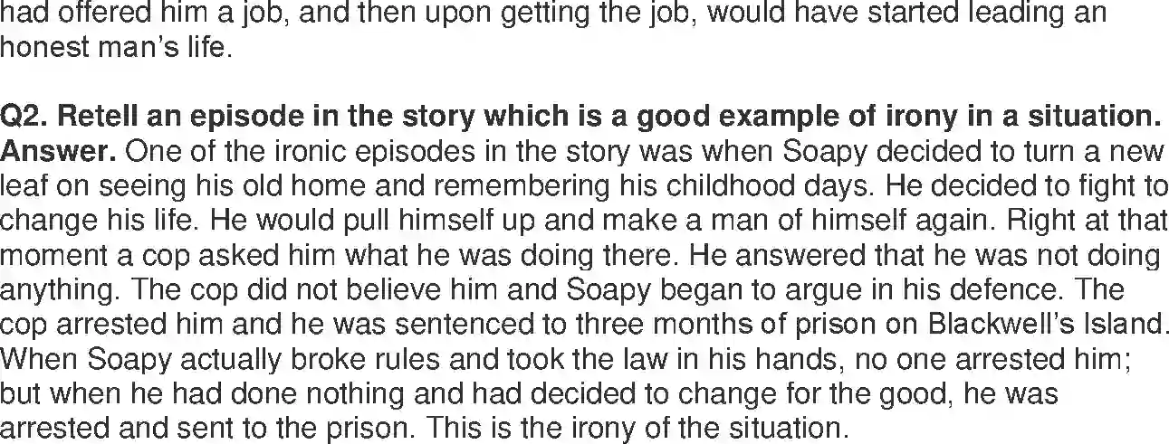 MP Board Book for Class 7 English The Cop and the Anthem Image 3