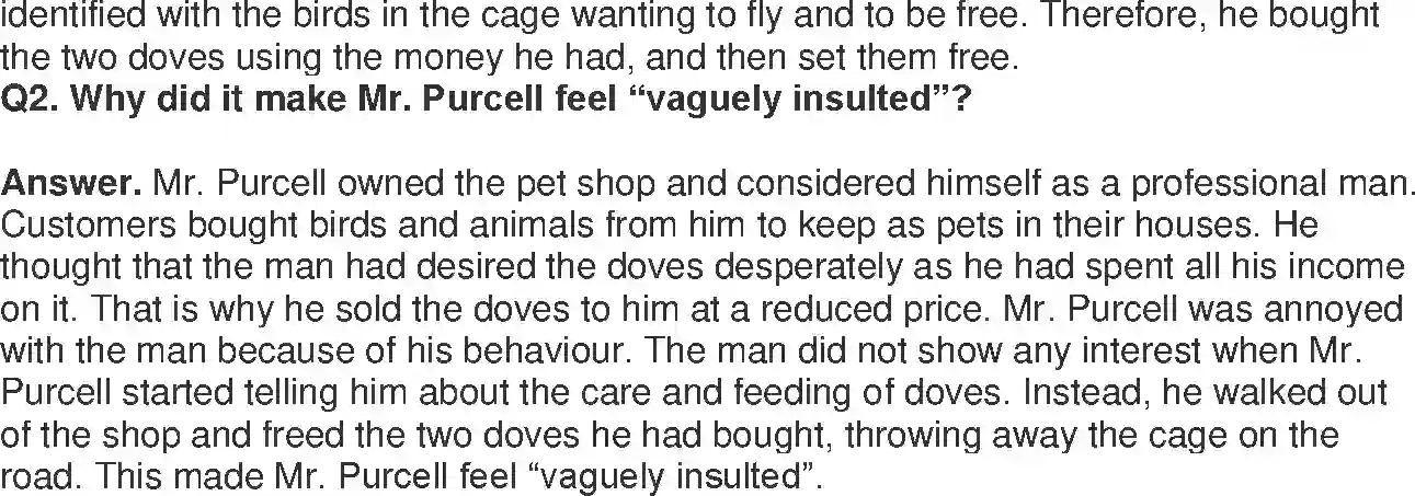 MP Board Book for Class 7 English I Want Something in a Cage Image 3