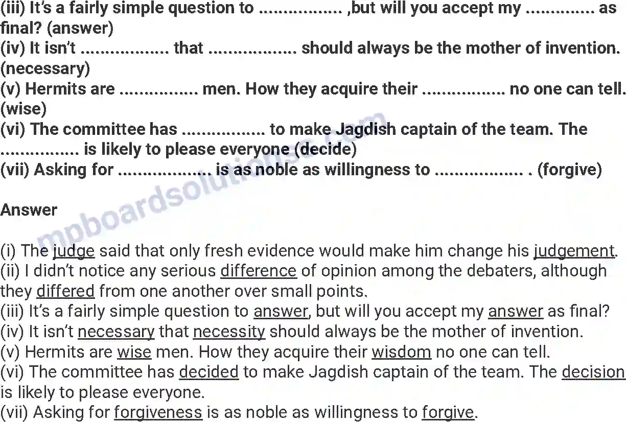 MP Board Book for Class 7 English Three Questions Image 5