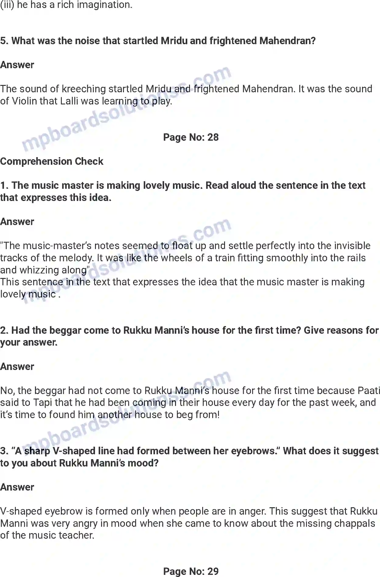 MP Board Book for Class 7 English A Gift of Chappals Image 2