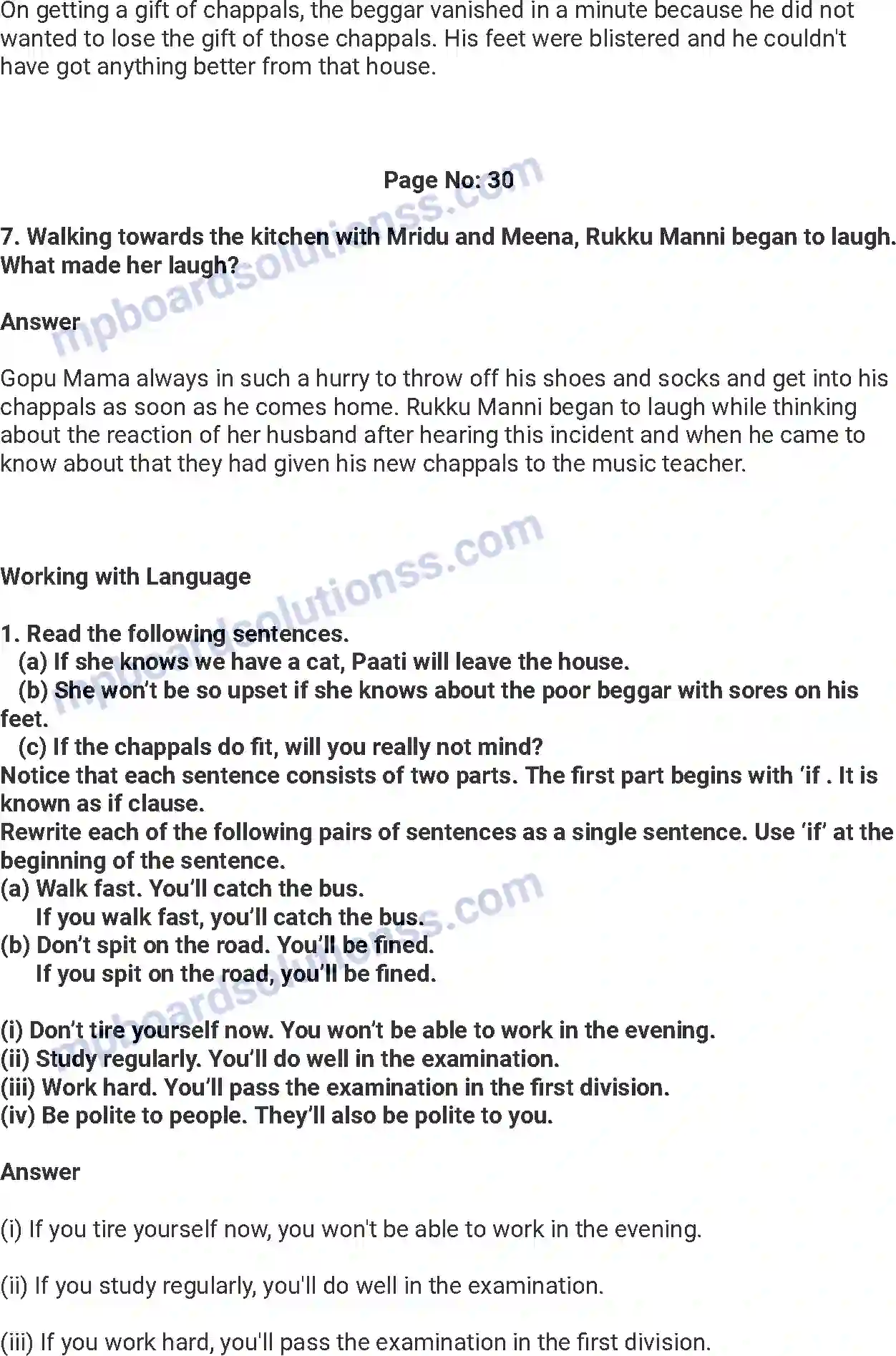 MP Board Book for Class 7 English A Gift of Chappals Image 5