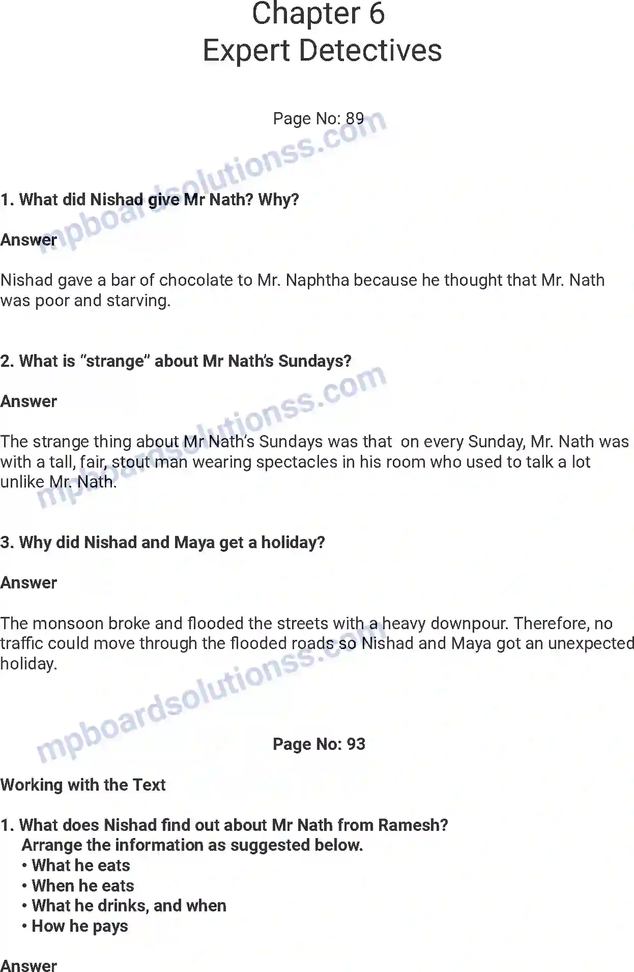 MP Board Book for Class 7 English Expert Detectives Image 1