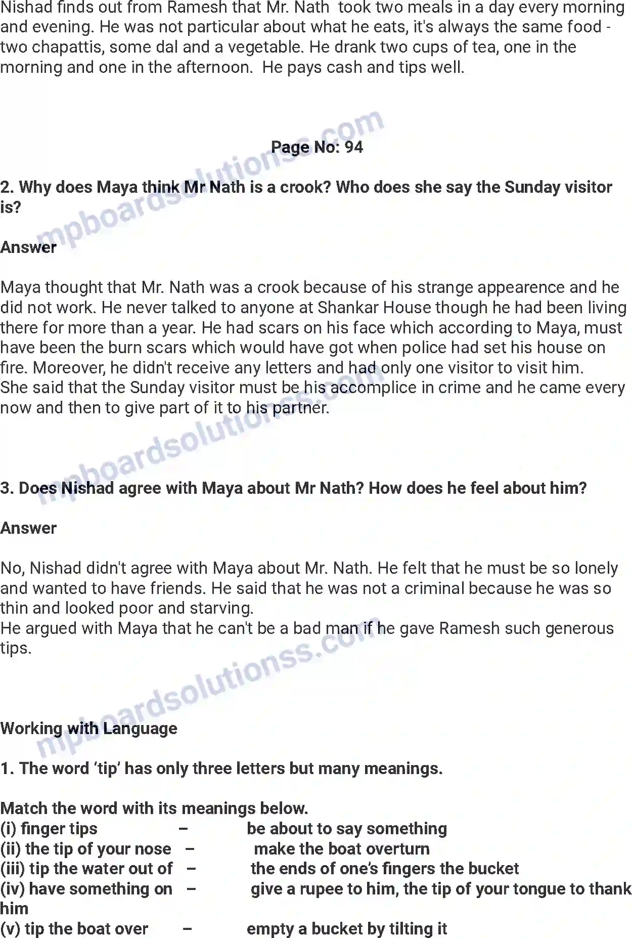 MP Board Book for Class 7 English Expert Detectives Image 2