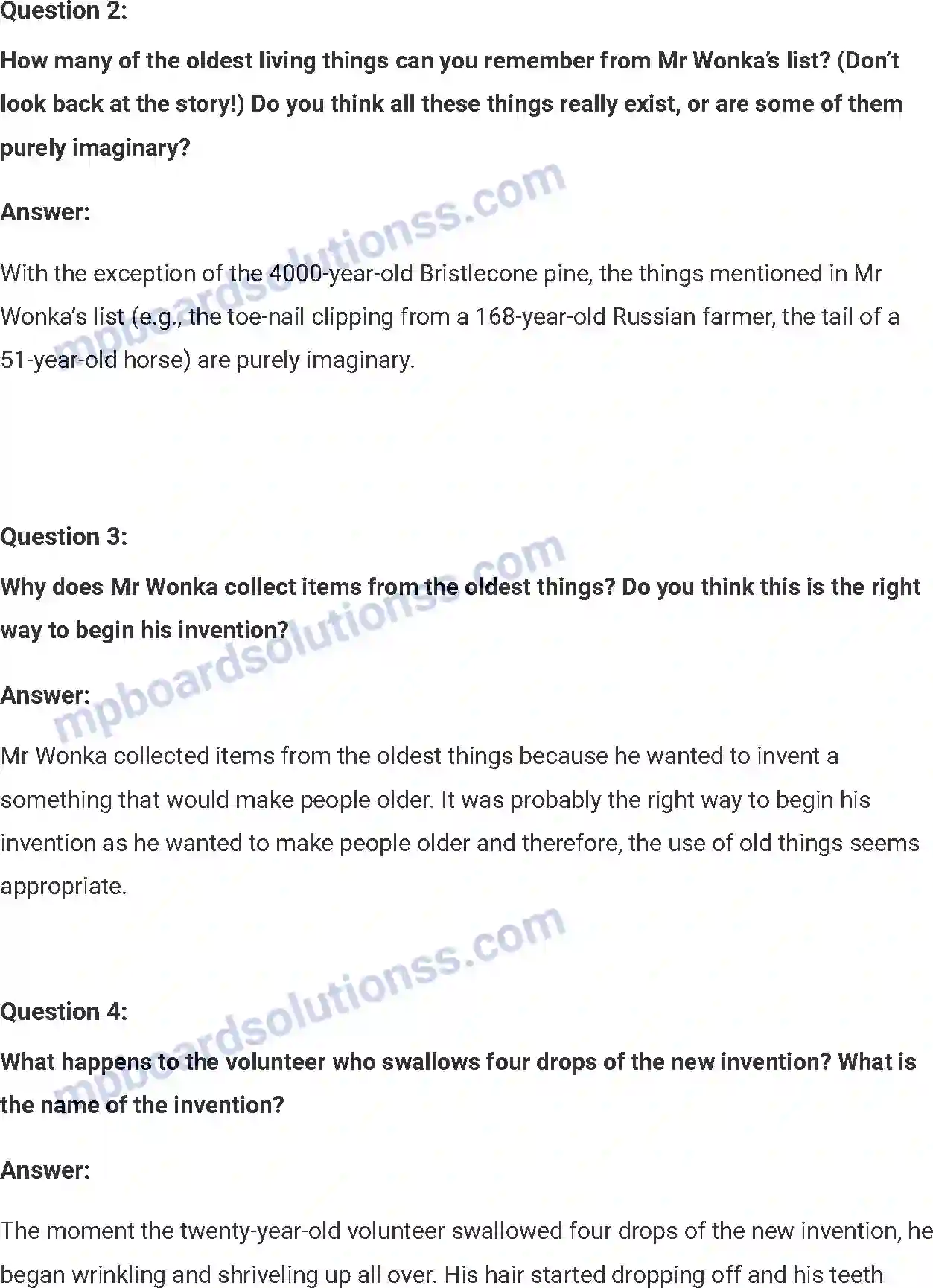 MP Board Book for Class 7 English The Invention of Vita-Wonk Image 3