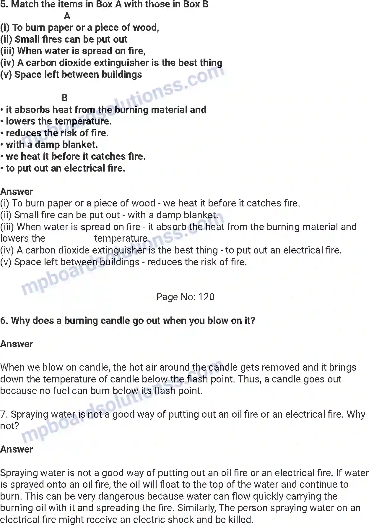 MP Board Book for Class 7 English Fire - Friend and Foe Image 3