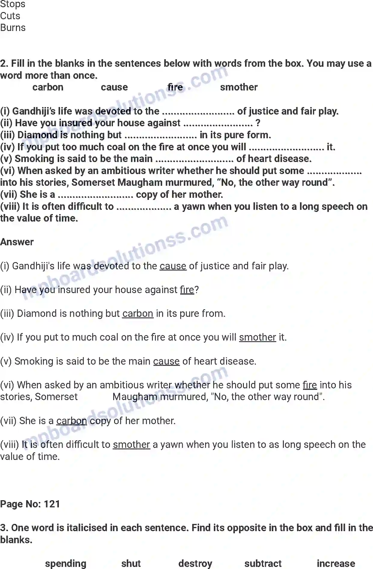 MP Board Book for Class 7 English Fire - Friend and Foe Image 5