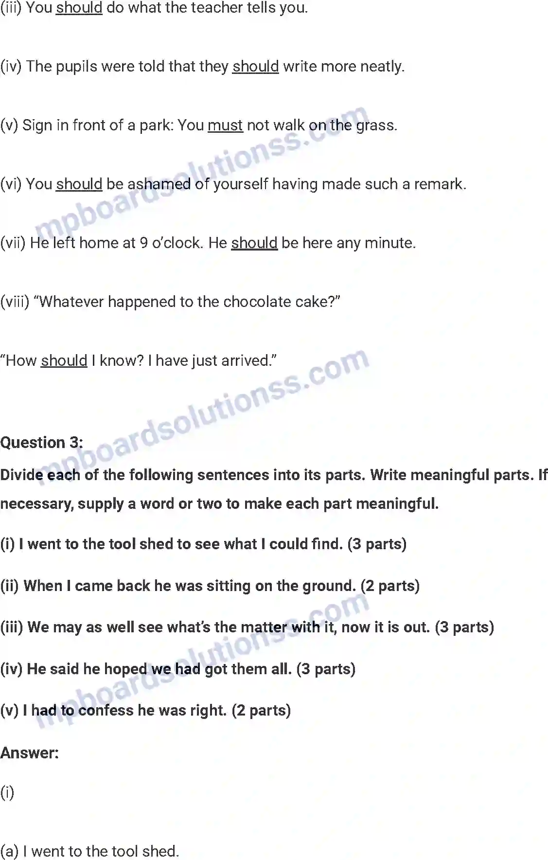 MP Board Book for Class 7 English A Bicycle in Good Repair Image 8